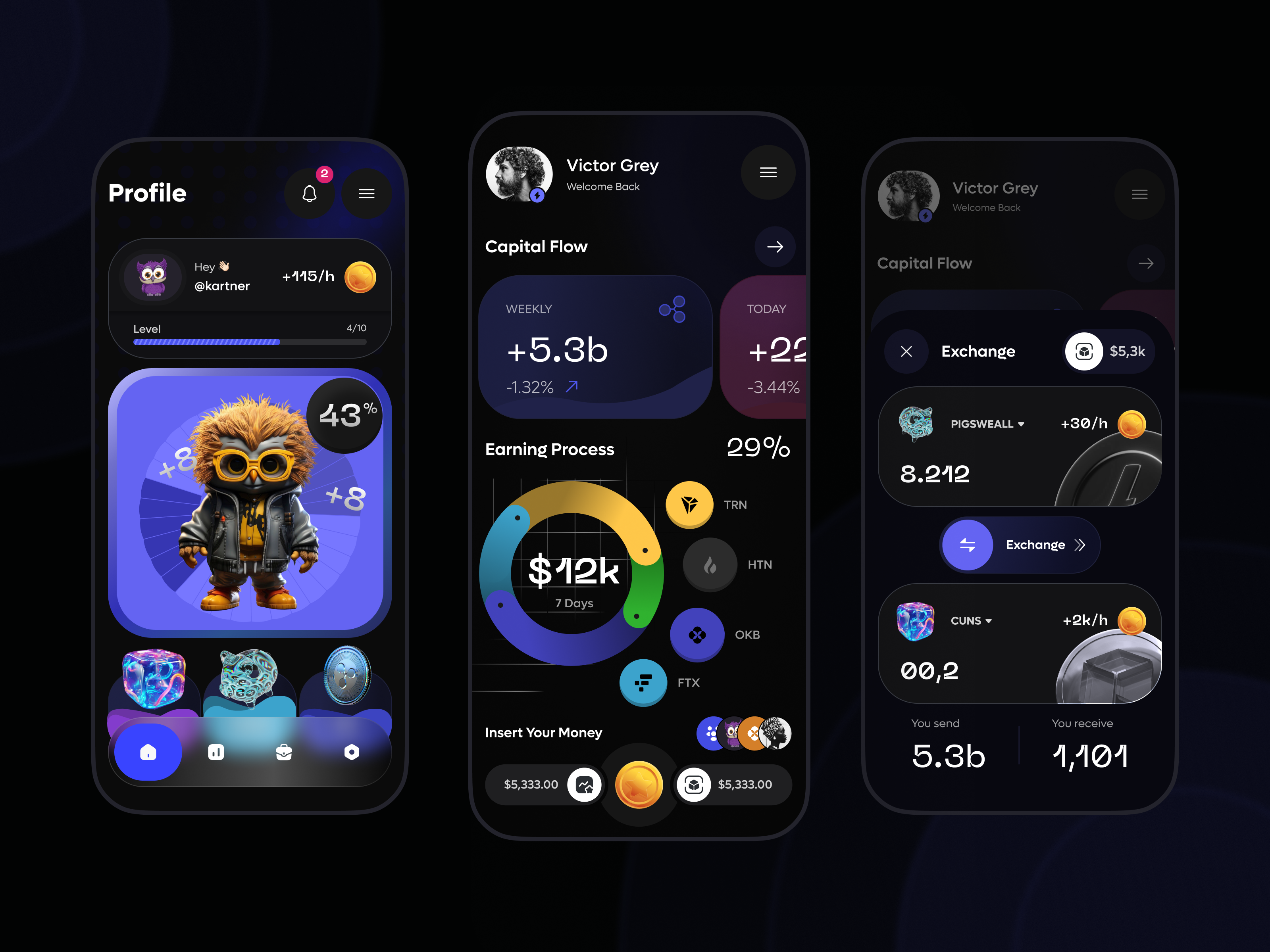 Crypto Meets Gamification - App by Tino on Dribbble