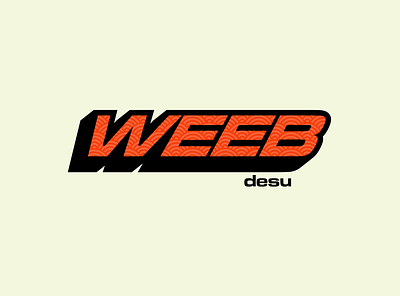 weeb desu branding design funny humor japanese logo lol modern name otaku pattern satire weeb
