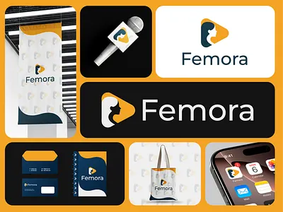 Femora Brand Identity Concept app brand identity branding business logo modern visual identity website logo