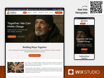 Charity & Nonprofit - Wix Studio Website Template beautiful website charities charity community aid donation food bank fundraising fundraising websites homeless homeless shelter website nonprofit organization outreach shelter volunteer volunteer website website template wix studio wix studio website wix studio website template