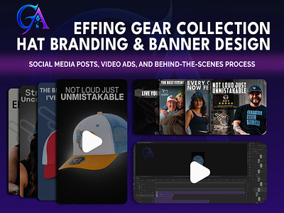 Effing Gear – Bold Branding & Social Media Ad Campaign ad campaign advertising design branding canva design capcut video client project creative design design process digital marketing dribbble trending ecommerce branding facebook ads hat brand design instagram ads lifestyle branding logo design photoshop design product marketing social media ads video ads