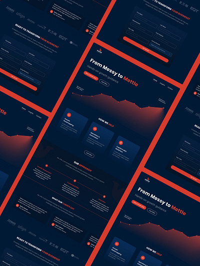 Home page case study - Mettle Strategie branding business case case study chart company dark dashboard home page landing page minimalist ui user user experience user interface ux web webdesign website