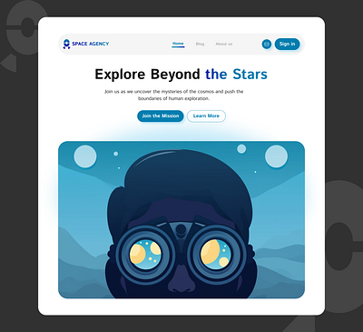 Space Header animation branding checkout design design graphic design illustration personal portfolio landing page
