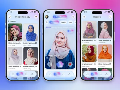 Muslim Dating App - UI/UX Design app design app design concept chat couple dating app dating mobile app love app marriage app match match finder matching matrimony app modern design muslim muslim dating app online dating relationship relationship app shasanko das swipe