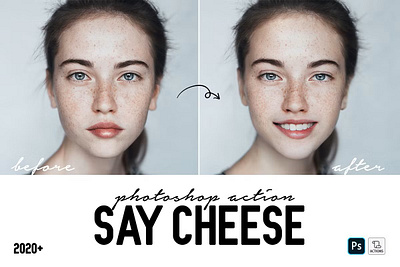 Say Cheese Photoshop Action 3d animation graphic design motion graphics