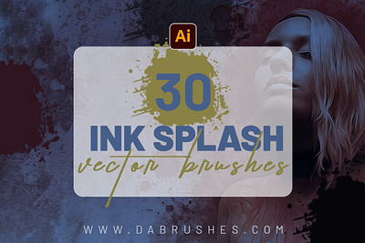 Ink Splatter Brushes for Illustrator 3d animation graphic design motion graphics ui