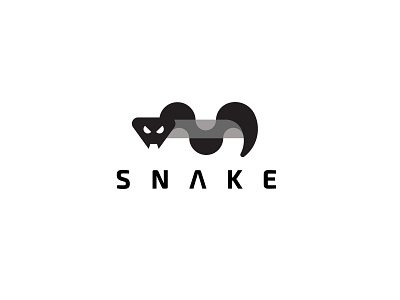 snake animal bold geometric logo logodesign modern reptile snake