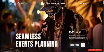 Webflow and Framer template tailored for event planners. events figma framer landing page planning ui web design webflow