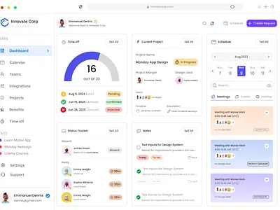 A HR Dashboard dashboard figma graphic design hr dashboard ui uiux