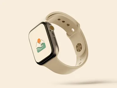 Minimalist Sunrise Over Mountains and Waves Logo Design branding designer graphic design identity logo mountain sunrise waves