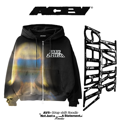 𝘈𝘝®- WARP SHIFT HOODIE PSD MOCK-UP 3d animation branding graphic design logo motion graphics ui