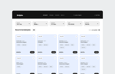 Job search platform adobexd design designsystems illustration interactiondesign microinteractions mobiledesign portfolio prototypedesign ui ux