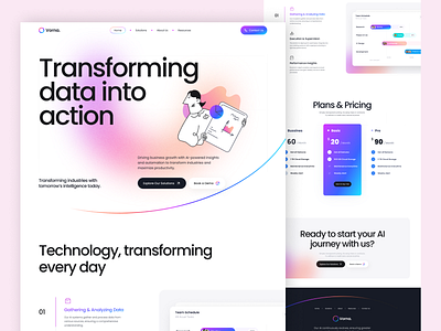 Data-Driven SaaS Landing Page Design! analytics app design business intelligence clean ui dashboard data driven data visualization fintech ui interactive ui landing page minimal design modern ui product design responsive design saas tech startup ui design ux design web app web design