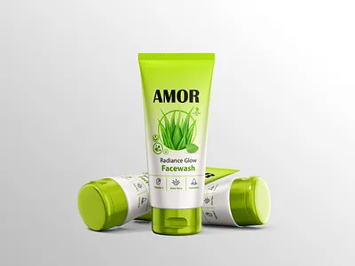 Face Wash Tube Label & Packaging Design alovera beauty bottle branding business business identity cosmetic facewash facial label label design lotion marketing moisturizer package packaging skin skincare spa treatment