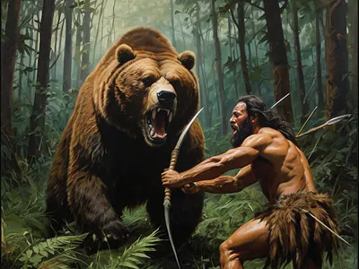 Caveman aventura caça design grafico historia ilustração pre historia