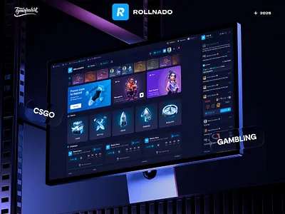 Rollnado – Gambling CS2 betting casino cs2 csgo design esports gambling game gaming gta open cases poker rust ui ux website