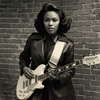 Sister Rosetta Tharpe 3d arte artista design grafico historia illustration
