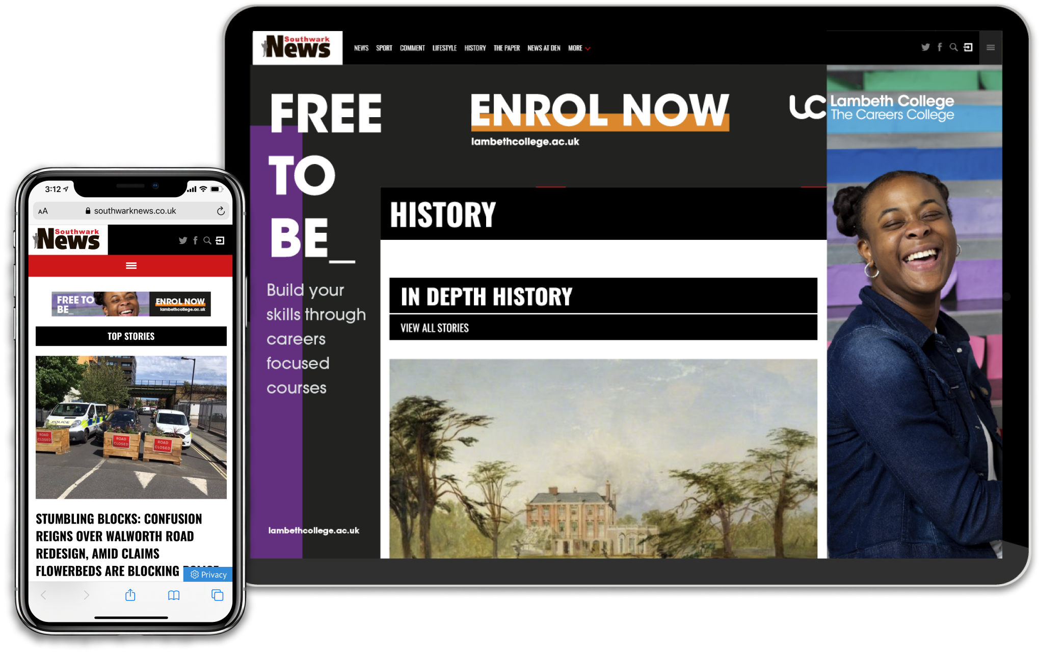 Lambeth College Digital Add digital add
