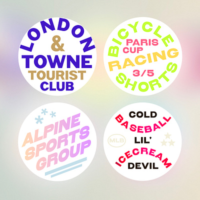 Impressario Font Badges artifact badge design badge font bazaar display font impresario impressario modern sans quirky retro font skewed textured font tilted vintage sans