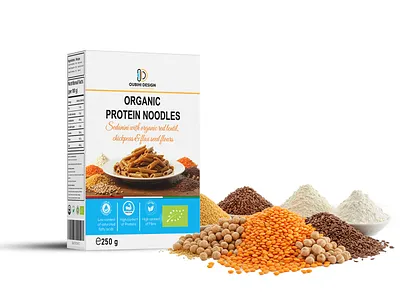 Design Organic Protein Noodles Packaging 3d animation branding design graphic design illustration logo motion graphics ui vector