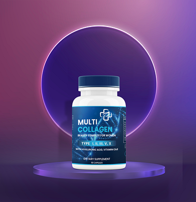 Collagen supplement label design collagen supplement label health product label design labeldesign modern packaging design multivitamin label design nutritional supplement packaging packaging design skin care product wellness branding