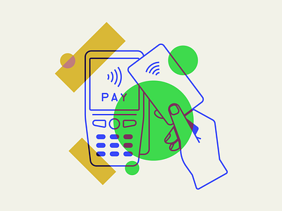 Wireless paying stylezed shot 2d card cash register cashless design graphic design hand illustration money paying stroke wireless