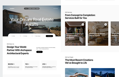 Premium Architecture and Real Estate Corporate Website adobexd design designsystems illustration interactiondesign microinteractions mobiledesign portfolio prototypedesign ui ux