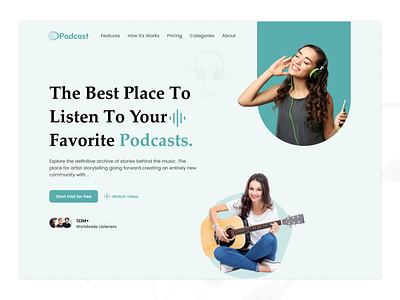Primary interface for a podcast hosting website. adobexd design graphic design illustration logo ui uiux userexperience userinterface ux