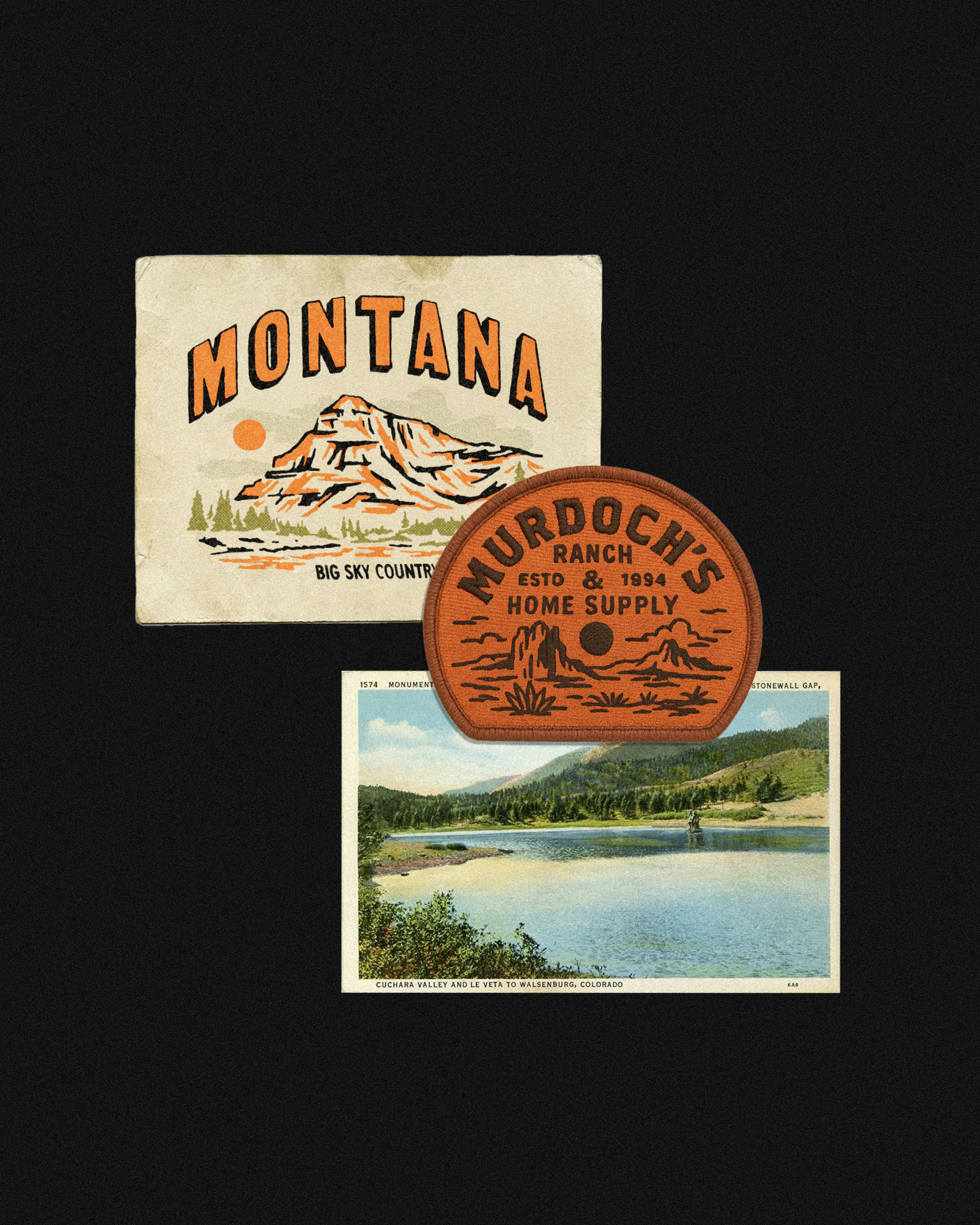 Western Artwork america badge design branding cowboy cowgirl desert illustration lake nature t shirt design usa vintage vintage badge vintaghe america western