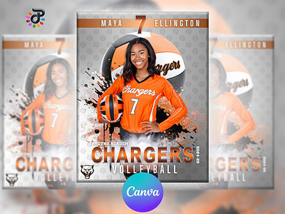Athlete Sports Canva Template Flyer sports event design
