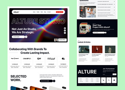 Alture Studio – Website Redesign alture studio alture – modern studio website cleandesign creative agency website digital experience landingpage modern moderndesign studios website uiuxdesign wddinislam webflowdesign websitedesign