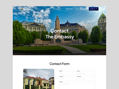 Contact Us & Learn More About the Embassy Project ✅💪 3d animation deibbble graphic design hola landing page logo motion graphics ui