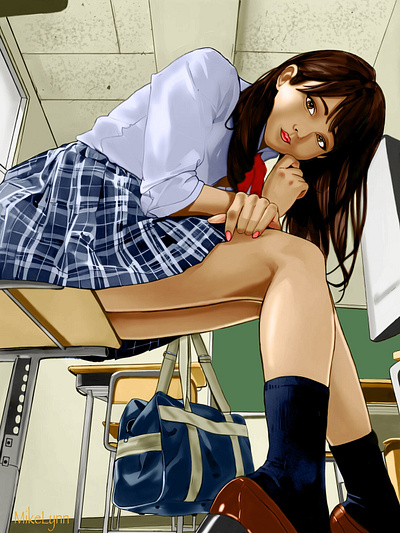 SchooLDayS byMikeLynn anima comic art concept art digital art illustration manga