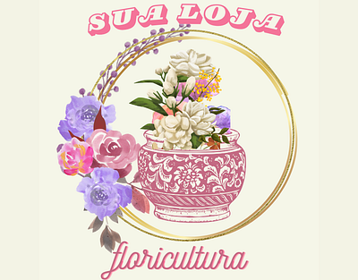 logo floricultura 3d arte artista design grafico illustration logo