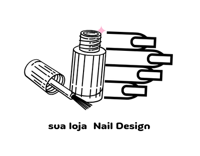 nail design logo 3d arte branding design grafico illustration logo