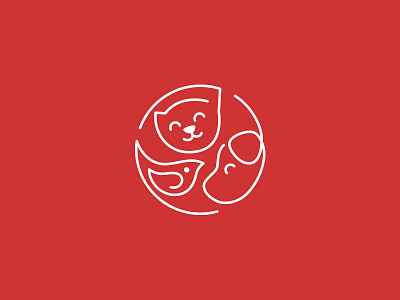 Pets logo bird brand branding cat design dog elegant graphic design line linear logo logo design logo designer logodesign logodesiner logotype modern pet pets