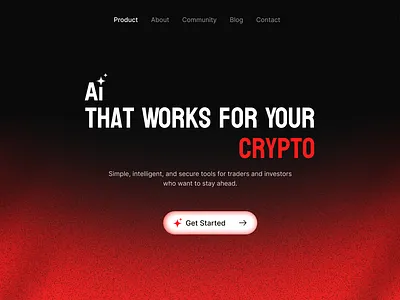 Crypto AI Website Design ai ai agents blockchain crypto ai crypto analytics cryptocurrency landing page webdesign website design
