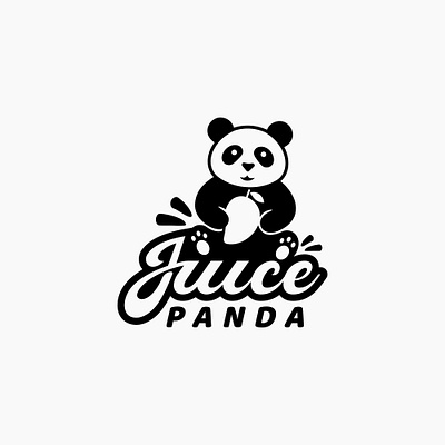 Panda Juice – Playful Logo Design brand identity branding clean logo creative drink brand juice brand logo logo design logodesign mascot logo minimalist modern logo packaging panda logo vector