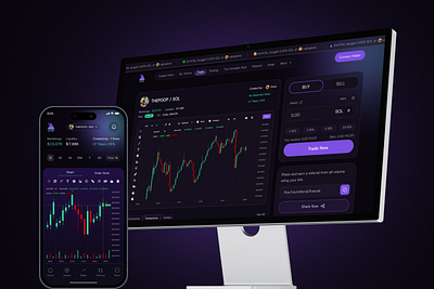 Crypto Token Launching | UI/UX and Mobile App Design app design crypto platform crypto startup crypto website digital asset trading mobile app token launch trading platform uiux website