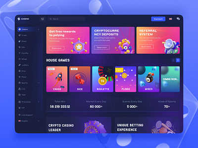 Casino Website Design casino casino homepage casino interface casino template casino website crypto casino website digital art gambling game design igaming online casino web design
