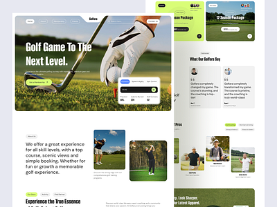 Golfara - Premium Golf Course architecture landing page dailyui game website golf club website golf course golf identity homepage pga tour sport website tournament ui visual design website design wellness center