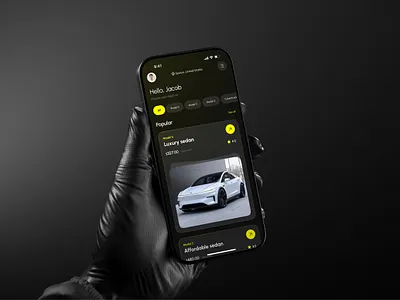 Electric Car Rental Mobile App - Tesla automotive booking app car car app car rent service car renta car rental car rental app concept mobile mobile app mobile app design mobile ui rent rental rental company service tesla app transport vehicle