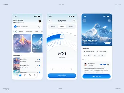 Travel App UI mobile app product design travel app ui user interface design ux design