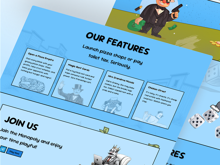 Monopoly - Meme coin landing page by Arafat UIX on Dribbble