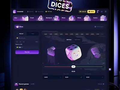 Dice – Gambling design battles betting csgo dice esports game gaming gamlbing open cases roulette rust upgrade violet
