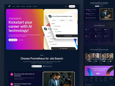 AI Job Finder ai job finder career freelancer hire hiring platform job finder job listing job platform job portal job search job seeker product design recruitment saas ui ux design web app website work finder
