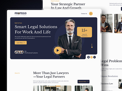 Protego - Lawyers and Attorneys Web Theme & Templates attorney design elementor figma html landing page lawyer template theme ui website wordpress