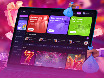 Online Casino | Gaming Dashboard | Web Design betting casino casino app casino game casino interface casino platform casino website game design gaming gaming dashboard online casino ui ux web casino web design