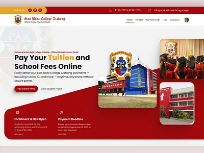 School Payment System – Seamless Online Enrollment & Fee Payment clean design finance ui graphic design modern ui online payment payment design responsive web school management school payment student portal tuition system ui uiux ux design