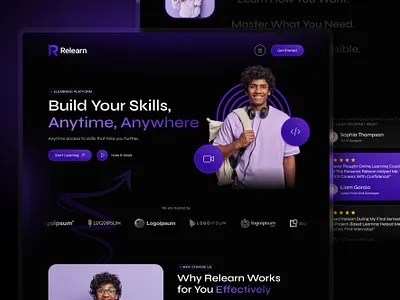 Relearn - Online Courses & E-Learning Web Theme & Templates bootcamp template